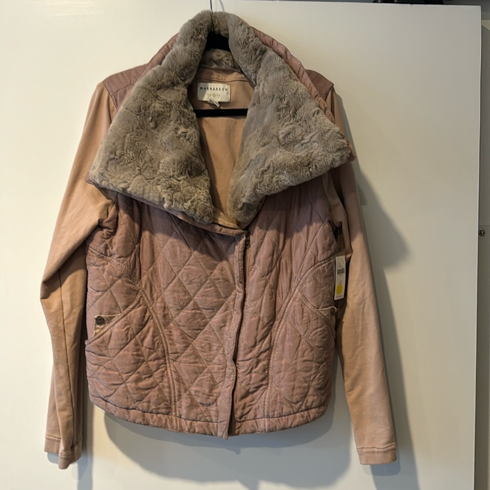 MARRAKECH, Light jacket, faux fur collar